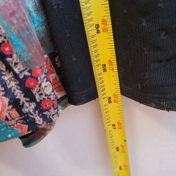 Free People Womens Parker Patchwork Velvet Sheer Maxi Dress Size Small Black - Picture 9 of 10